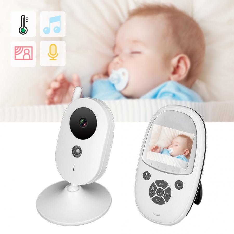 2.4in Mini Wireless Baby Monitor Infrared Night Cry Detection Temperature Monitoring 100-240V Temperature Sensor