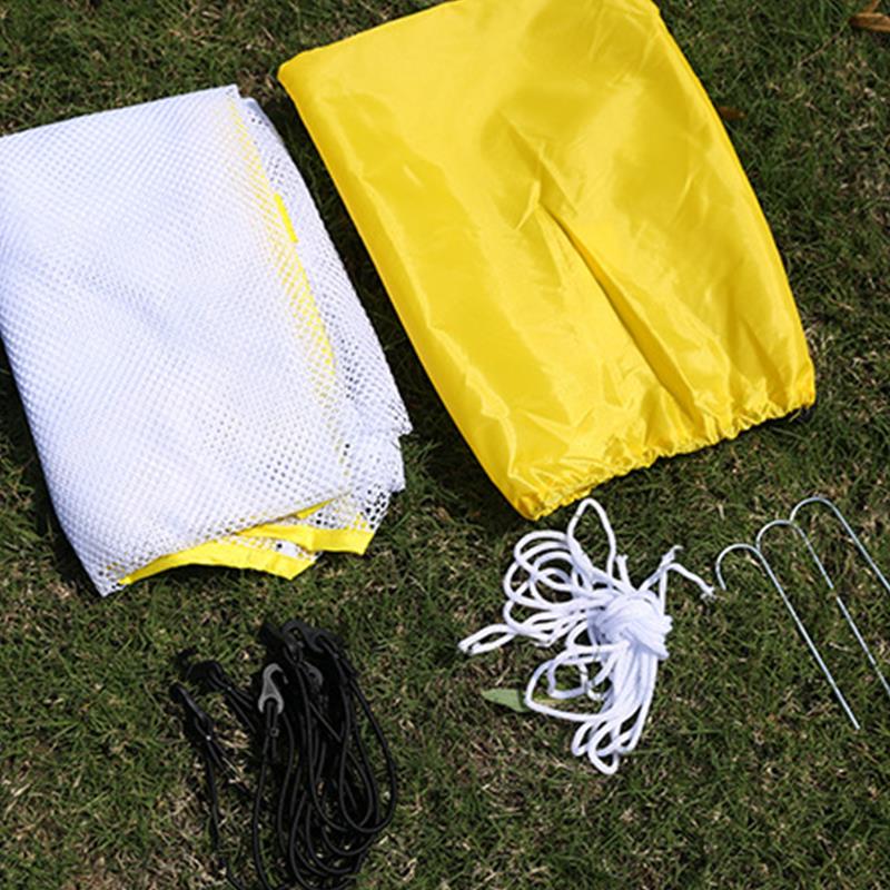Portable 5 Person System Yellow White Game Goalkeeper Soccer Ball Net Goal Football Gate Outdoor Football Net Practical