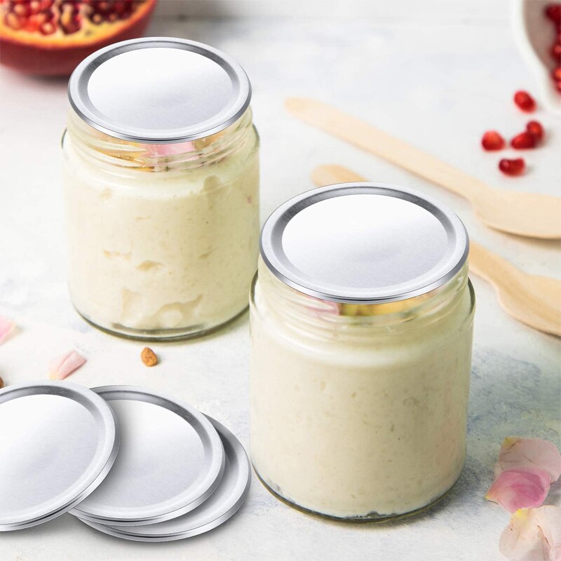 20Pcs 70Mm Regelmatige Mond Inblikken Deksels Mason Potten Deksel Split Type Metalen Lekvrije Deksels Voedsel Vers Houden