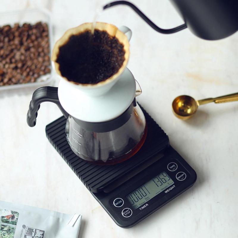3kg/5kg/10kg/0.1g Mini LCD Electronic Scales Drip Coffee Scale Pocket Digital Scale High Precision Jewelry Weight Balance Scale