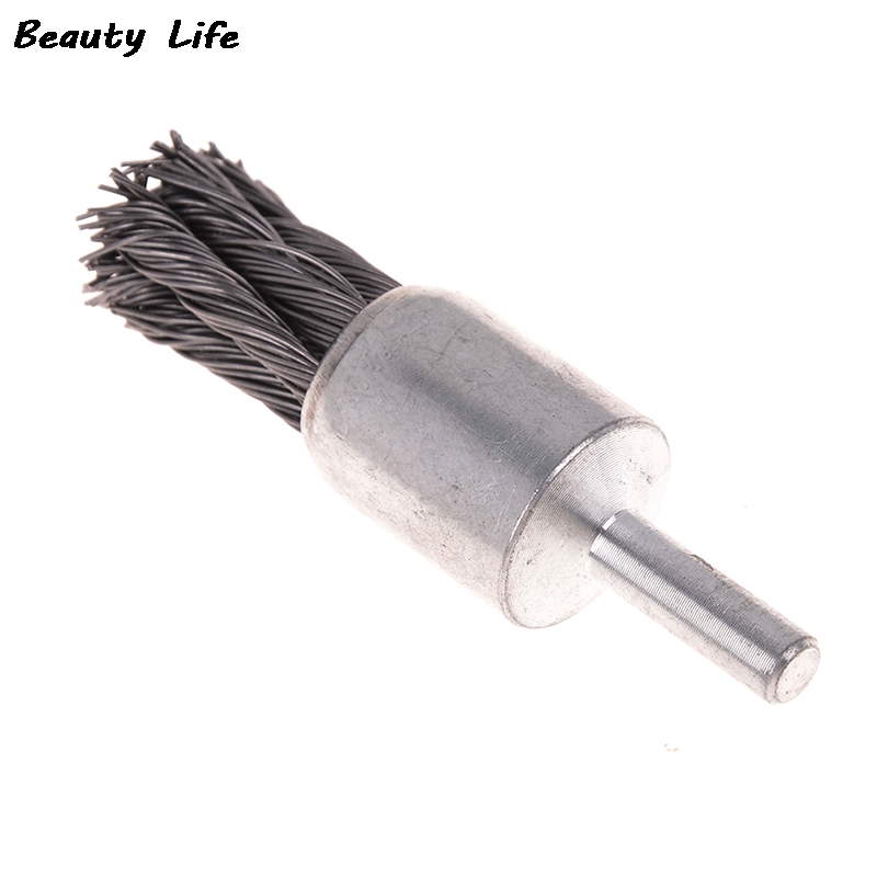 Brosse en Acier Inoxydable avec Tige pour Meuleuse ou Perceuse, Accessoire de , 6x20mm, 1 Pièce