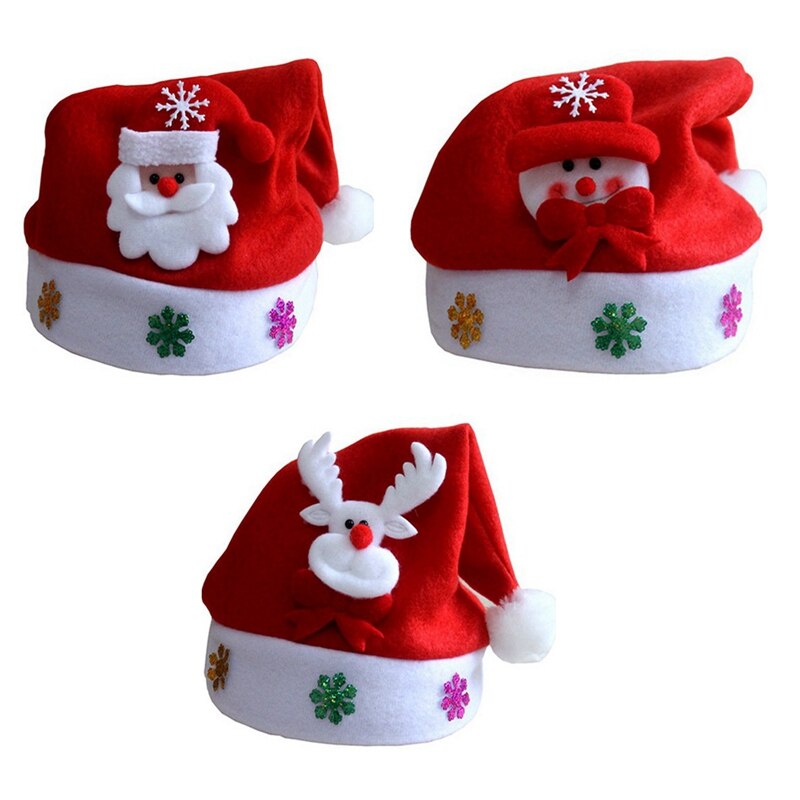 Kostuum Partij Rode Hoed Cap Kids Kind Kerst Xmas Party Leuke Cap Jaar Decor: Colorful