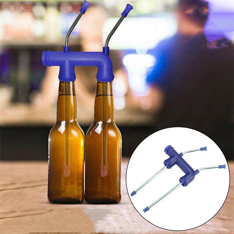 Double Beer Snorkel Beer Dispenser For College Parties Party Christmas Birthdays Year B6O5