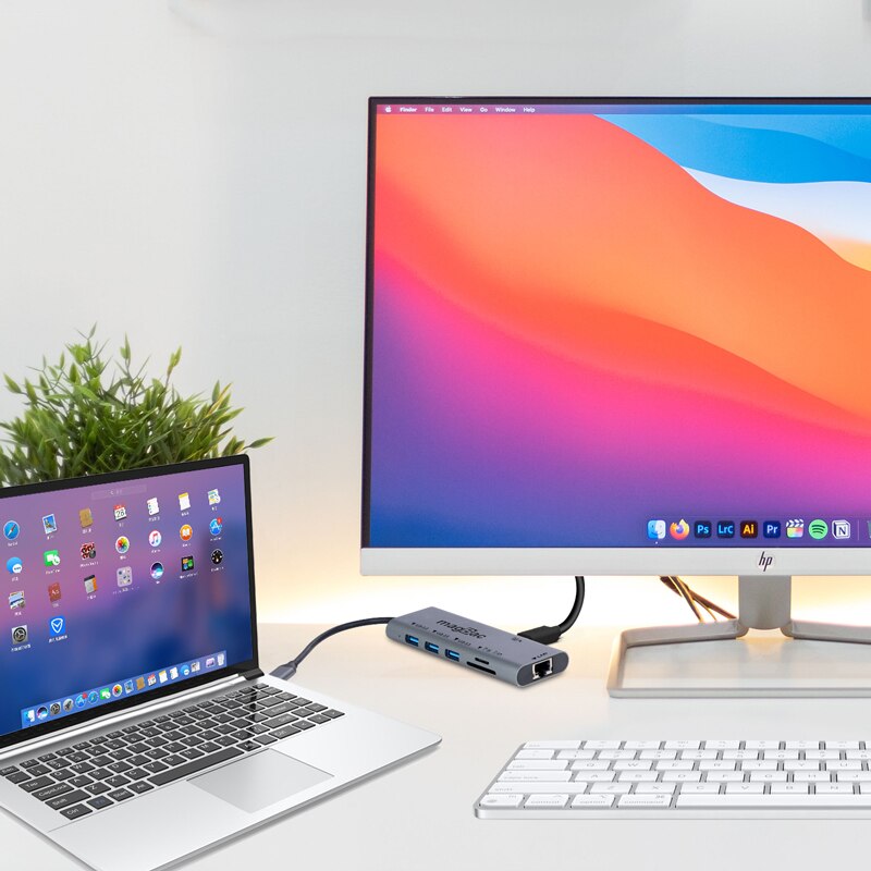 Hp Elitebook Usb C Hub Dell Docking Station Usb Type C Hub 4K Hdmi Lan Laptop Dock Staiton Voor dell Lenovo Macbook Pro Air