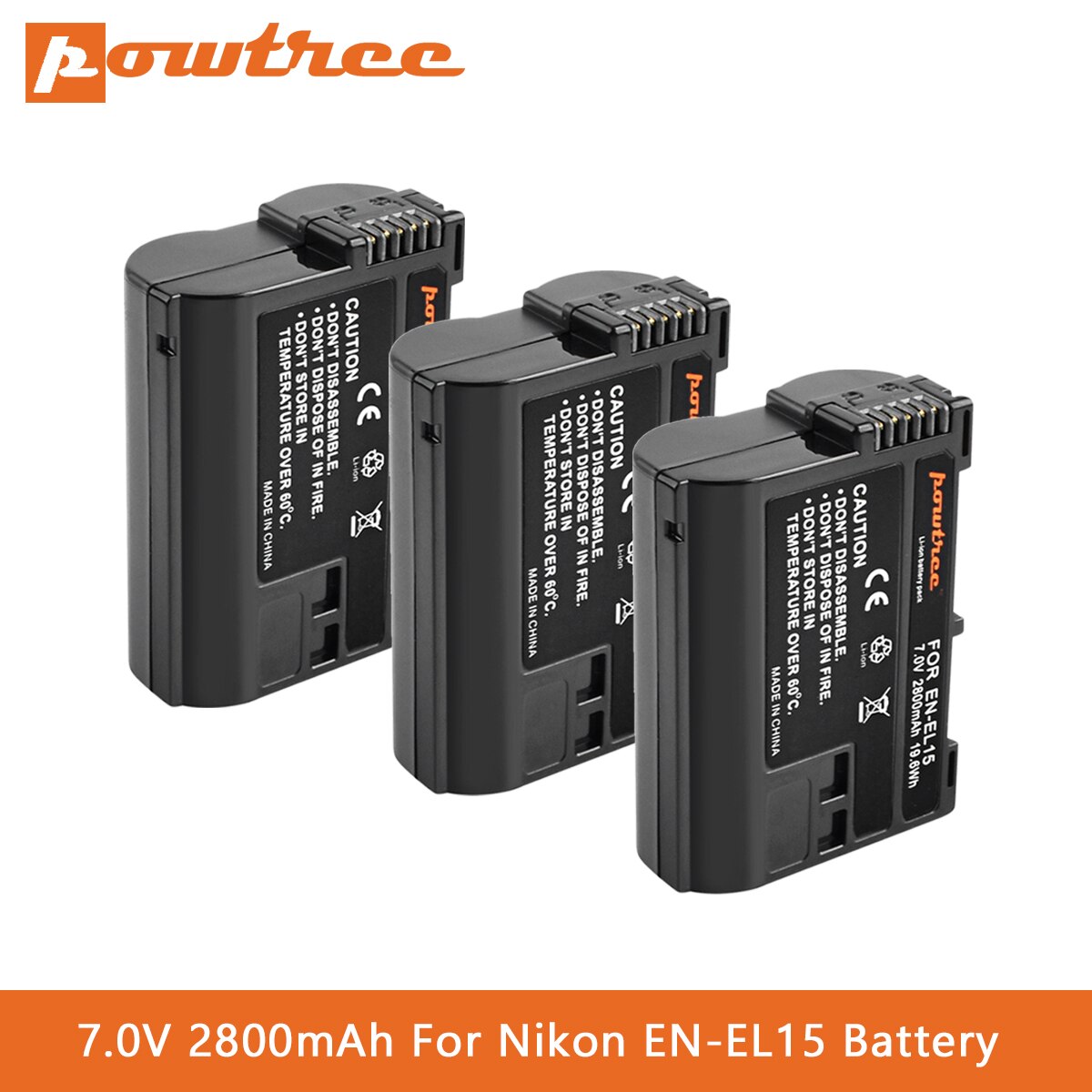 EN-EL15 EN-EL15a batería para Nikon D7000 D7100 D7200... D850 D750 Nikon D7500 batería D810 D500 D800 D610 D600 EN-EL15b batería L5