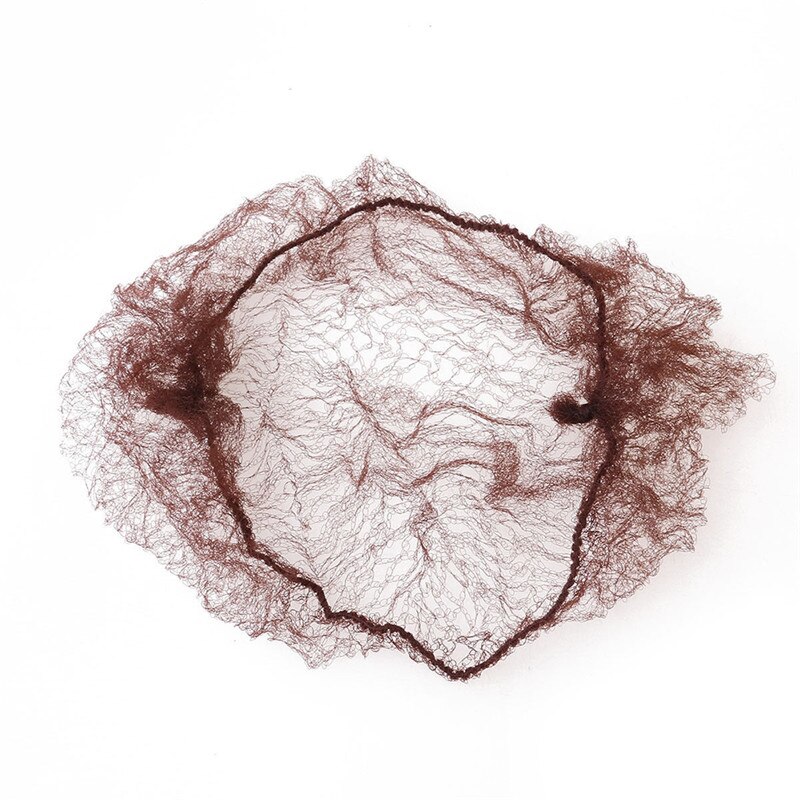 Imixlot 50 stücke Frauen Elastische Unsichtbare Haar Netz Gittergewebe Haar Ring Haar Abdeckung Ballett Tanzen Haar Styling Zubehör: Braun