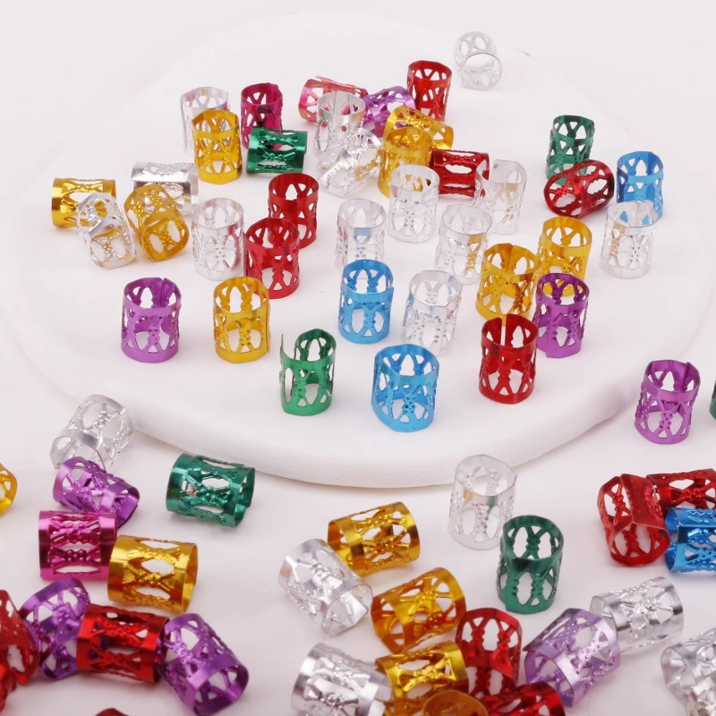 Hiphop fletning af dreadlocks spænde hårmanchetter metal hårring tilbehør til fletninger dreadlocks forlængelse punk rock hovedsmykker