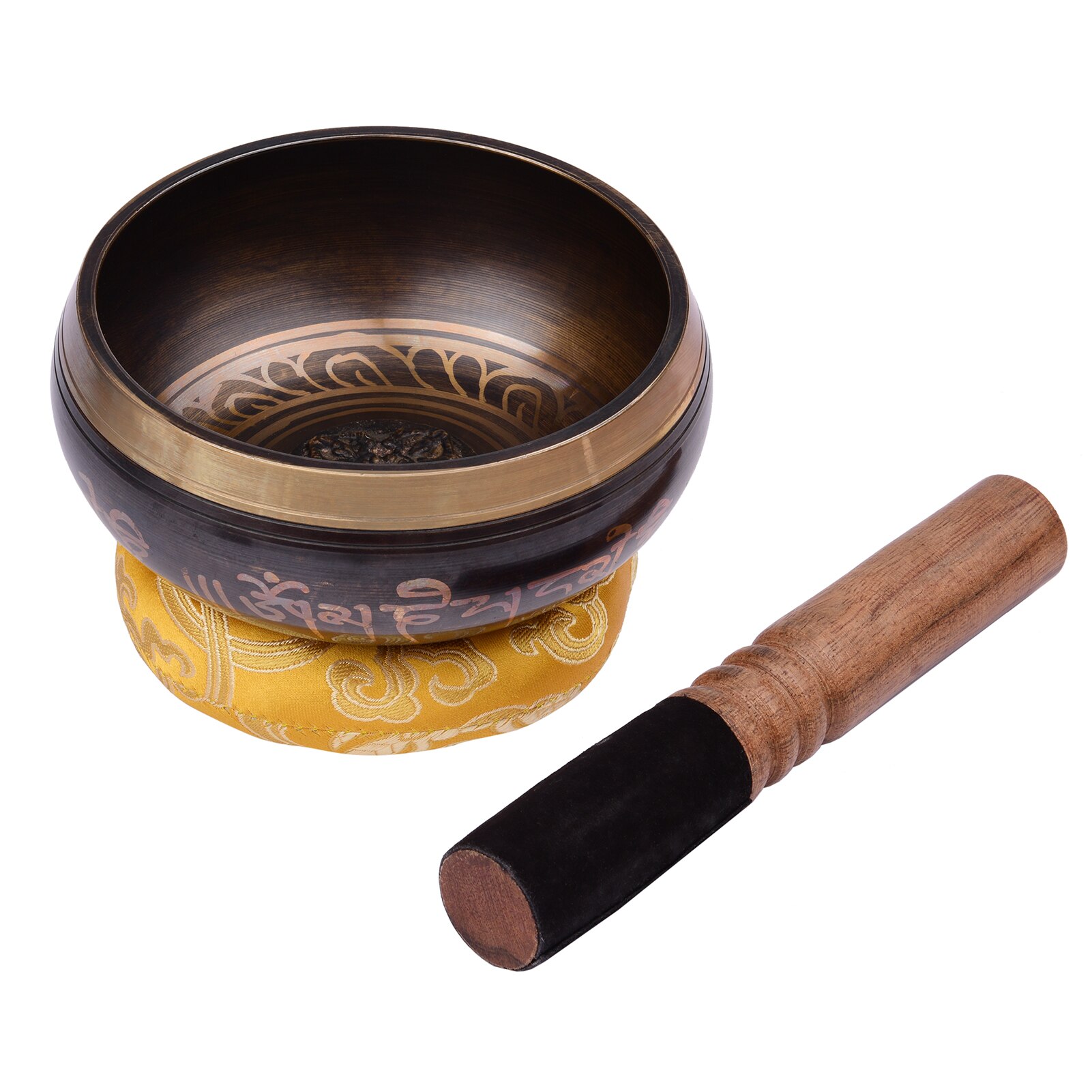 Ammoon – ensemble de bols chantants tibétains de 12.5cm/5 pouces, fait à la main en métal et bâton à Percussion doux pour le son de la méditation