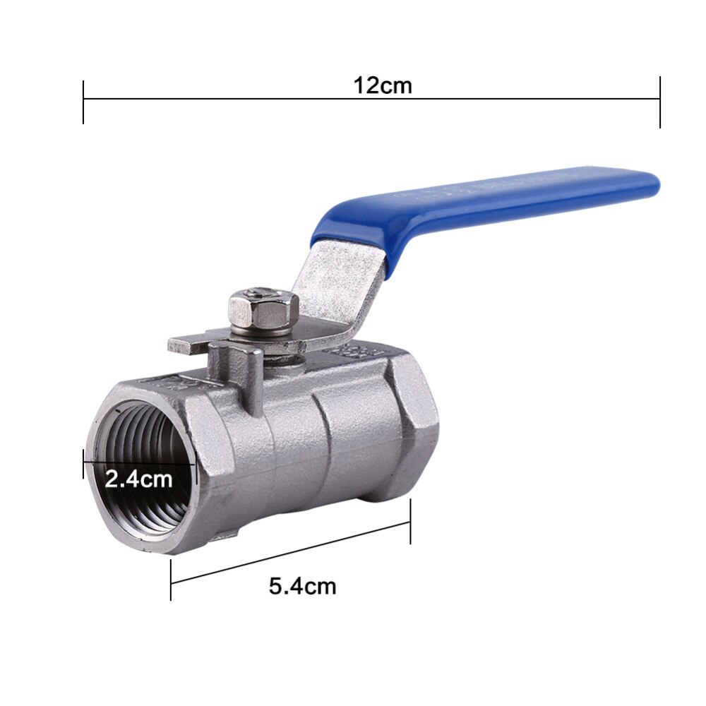 1 st 1/2 ''inch Schroefdraad Klep Bal Vrouwelijke Roestvrij Staal SS 304 BSPT Voor De Schakelaar VAN Water olie Gas