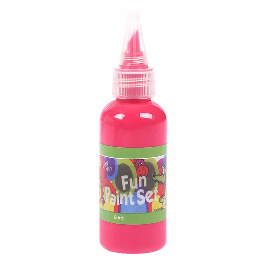 60 Ml Wasbare Kinderen Verf Acryl Verf Slang Diy Muur Schilderen Art Verf Handgeschilderde Kleurrijke Textiel Verf Fel @ 25: Hot Pink