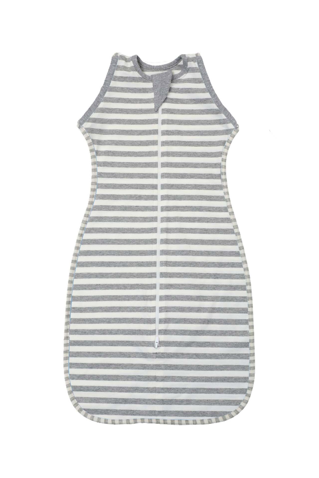 Muslin Baby Swaddle Wrap Boy Girl Velcro Swaddle Baby Blanket Cocoon Cloth Set Newborn Envelope Sleeping Bedding Bag SleepSack: gray / L (6-9M)