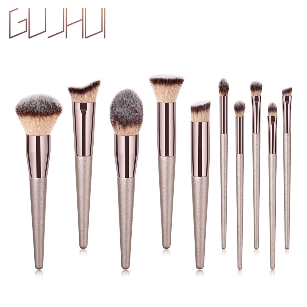 GUJHUI 1PCS Wooden Makeup Brushes Kit Foundation Cosmetic Eyebrow Eyeshadow Brush Pole Makeup Brush Sets Tools #T