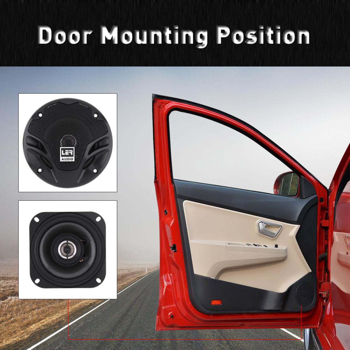 Coaxial Speakers 2pcs 4 Inch 120W 2 Way Universal Car Coaxial Speakers Audio Stereo Full Range Frequency for Car Audio System