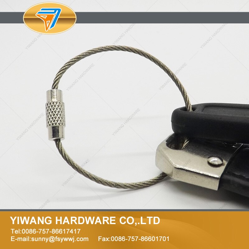 10pcs/package Stainless Steel Wire ring wire cable loop Cable ring for Outdoor Hiking wire rope key loop