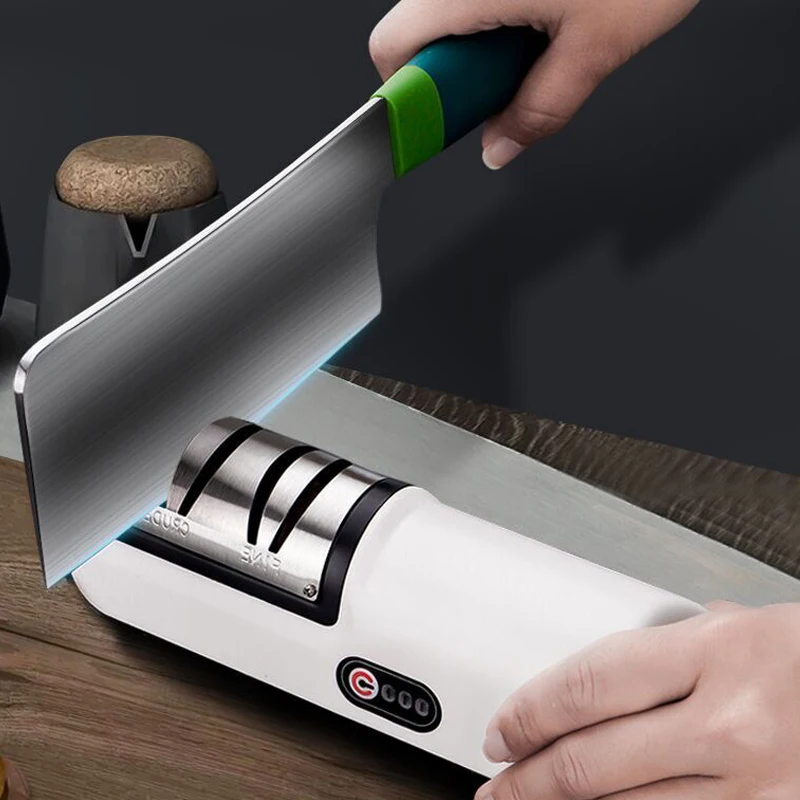 Afilador de cuchillos eléctrico de cocina multifuncional automático 4 engranajes afilador de cuchillos eléctrico accesorios de cocina