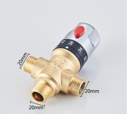 Thermostatische Messing Cartridge G1/2 = DN15 Mengkraan Warm Koud Water Temperatuur Controle Mengkraan Badkamer kraan Accessoires: Rood