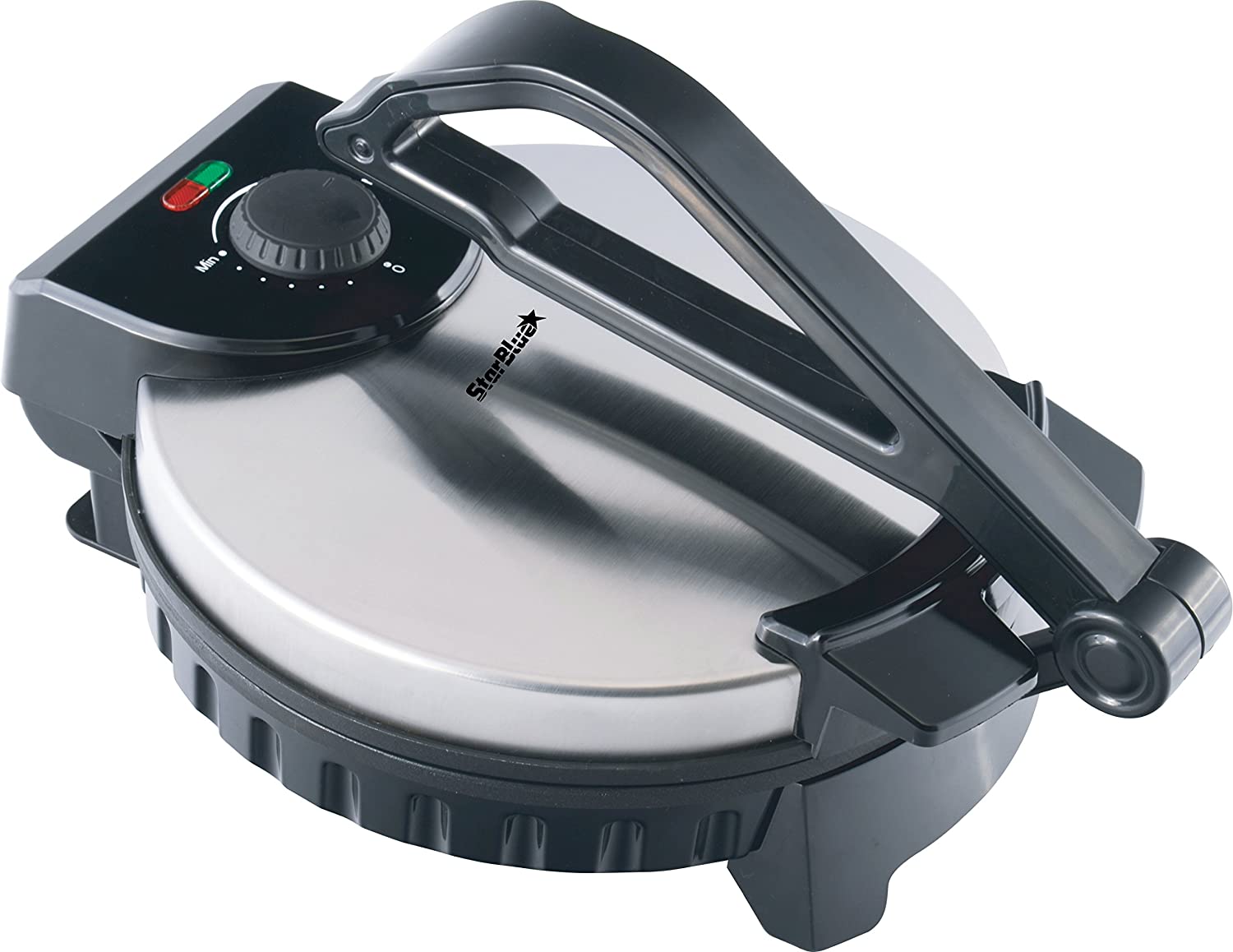 10inch Roti Maker with Free Roti Warmer Automatic Non-Stick Electric Machine to Make Chapati, Tortilla, UK Plug, Europe Adapter