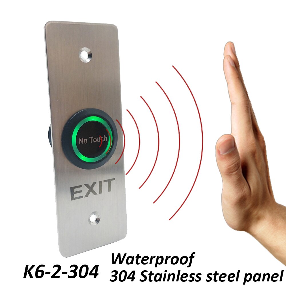 IP68 Waterproof Metal Contacless No Touch Infrared Door Access Control Exit Button: K6-1-304