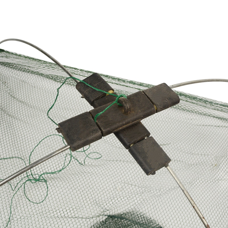 Filet de pêche carré en Nylon pliant appâts piège filet d'immersion pour attraper les poissons de crabe de crevettes réseau de pêche 60x60cm 80x80cm 100x100cm