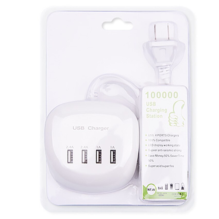 4-Port USB Charger Multi USB Charging Station, 5V 2.4A Travel Charger,USB Hub Charger for Multiple Devices,Fast Charge for Phone