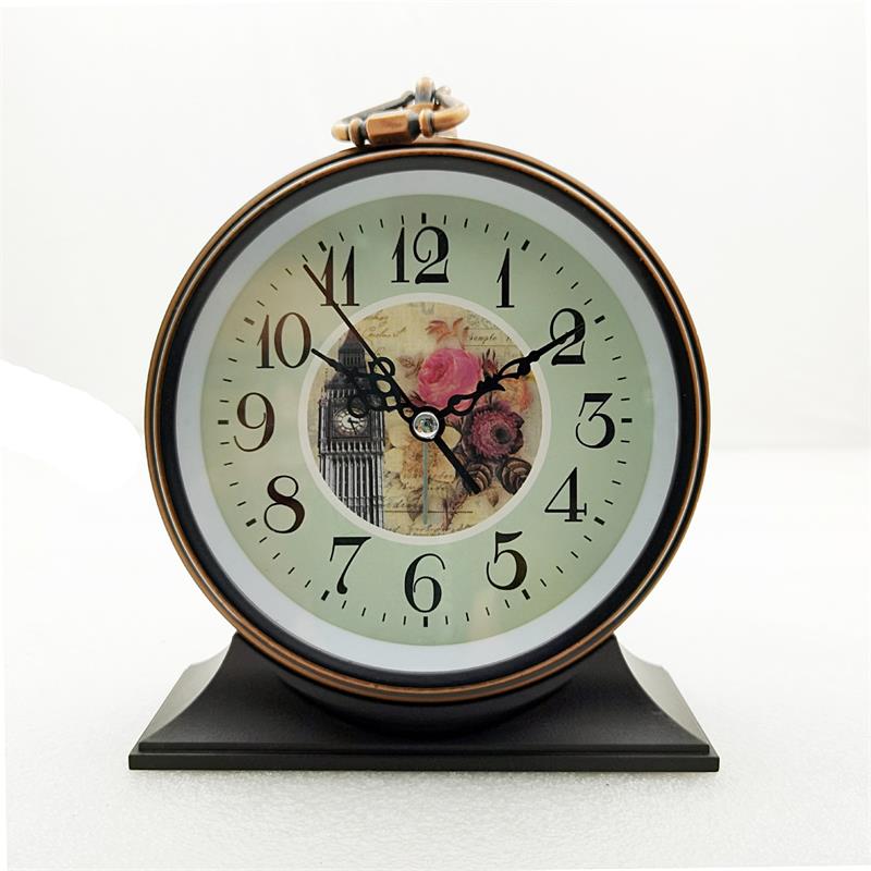 Retro Style Metal Alarm Clock Students Children's Birthday Bedroom Ornaments Desk Alarm Clock: SKU-17