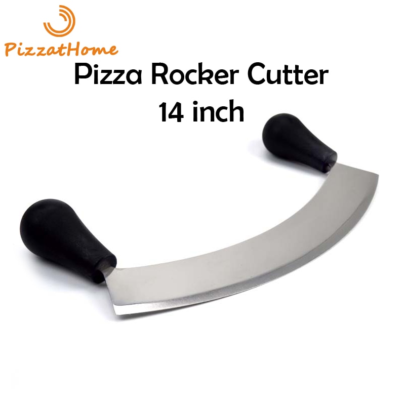 Pizzathome 14 Inch Rvs Pizza Rocker Cutter Pizza Snijgereedschap Pizza Rocker Mes Cutter Schudden Slicer Chopper Blade