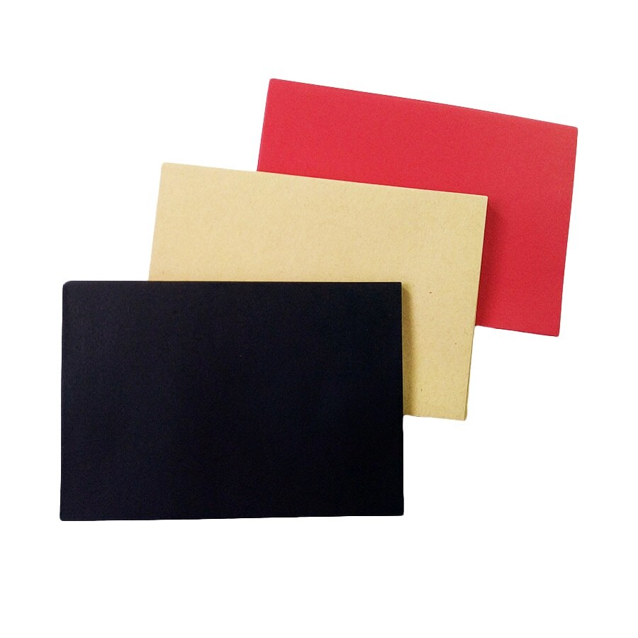 Lot de 10 jolies enveloppes en papier Kraft noir rouge, de mariage, fournitures de papeterie scolaires et de bureau