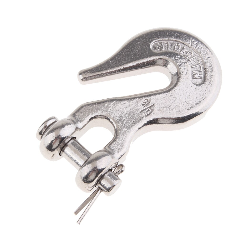 316 Marine-Grade Stainless Steel Clevis Grab Chain Hook 5/16 Inch