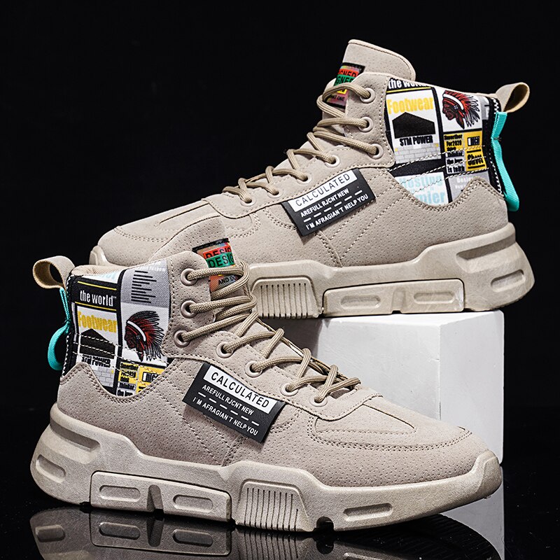Hommes baskets haut Jogging chaussures hommes chaussures décontractées respirant chaussures de marche hommes vulcaniser chaussures chaussures légères chaussures populaires