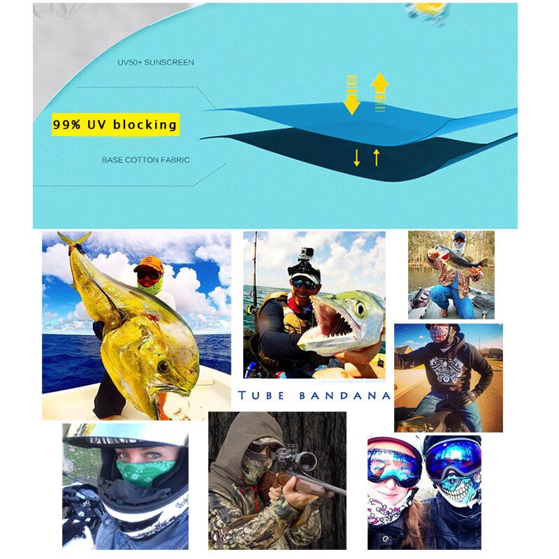 Reflective strip outdoor ever-changing sports seamless scarf fluorescent green multifunctional printing magic headscarf A265