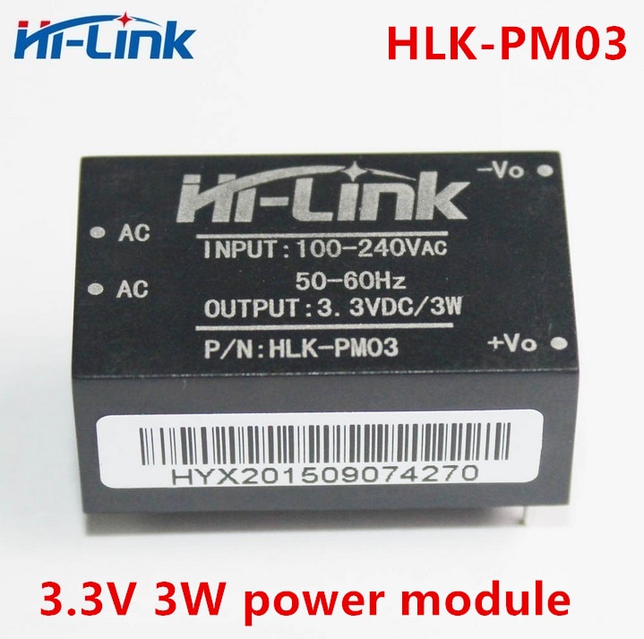 5 pcs AC DC 220 V naar 3.3 V 3 W mini voeding module intelligente huishoudelijke schakelaar module power module HLK-PM03