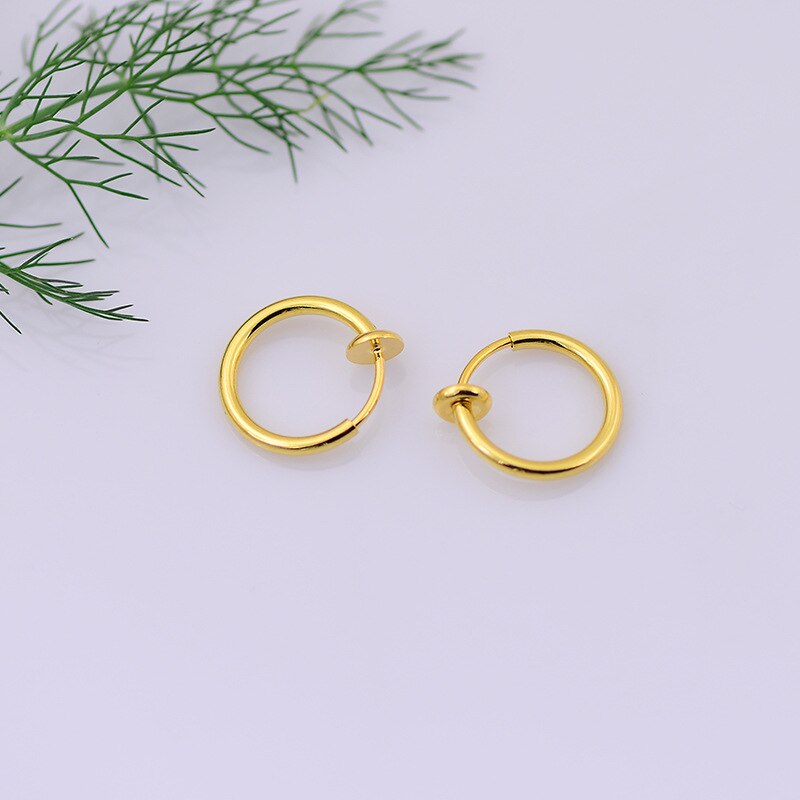 Einfache Punk Bar Lappen durchbohren Zunge Bauch Lippe Ring Knorpel Ohrringe Brincos Für Frauen ErkläSprosse Ohr Schmuck Nase Ringe: Gold