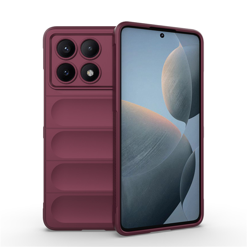 Para Xiaomi Poco X6 Pro Funda Poco X7 Pro X6 C65 M6 Pro 4G Funda de silicona suave Fundas protectoras para teléfono para Poco X6 Funda: Tela de algodón / Morado oscuro