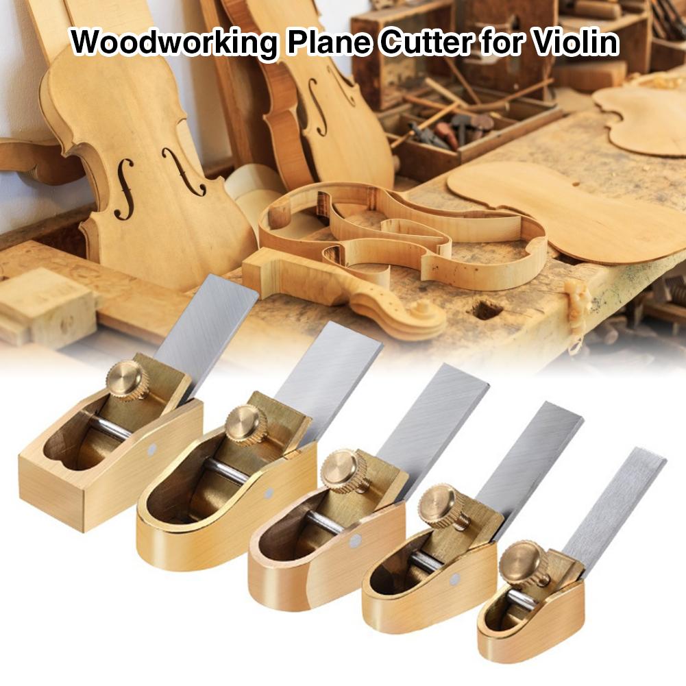 5 stks/set Houtbewerking Vliegtuig Cutter Set Gebogen Sole Metalen Messing Tool voor Viool Altviool Cello Houten Instrument