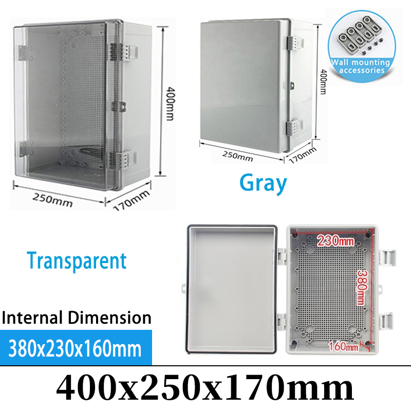 Boîtier électrique en plastique IP66, boîte de jonction de puissance ABS, boîte de Distribution étanche extérieure pour projet d'instruments électriques
