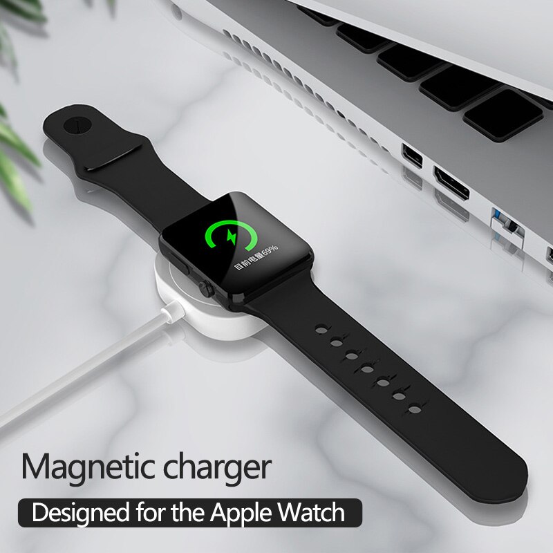 Magnetic Small Charger square for Apple Watch 6 5 4 3 2 SE Smart Wristband Induction Watch Charging USB Portable Charger Adapter