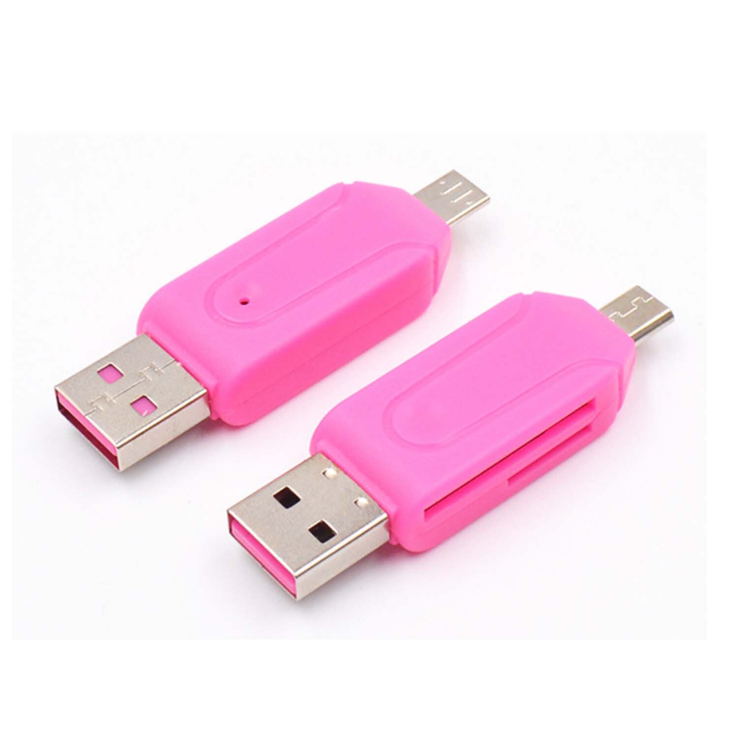 Micro USB 2.0 SD T-Flash MMC SD SDHC TF Memory Card Reader OTG Adapter for Phone PC Tablet