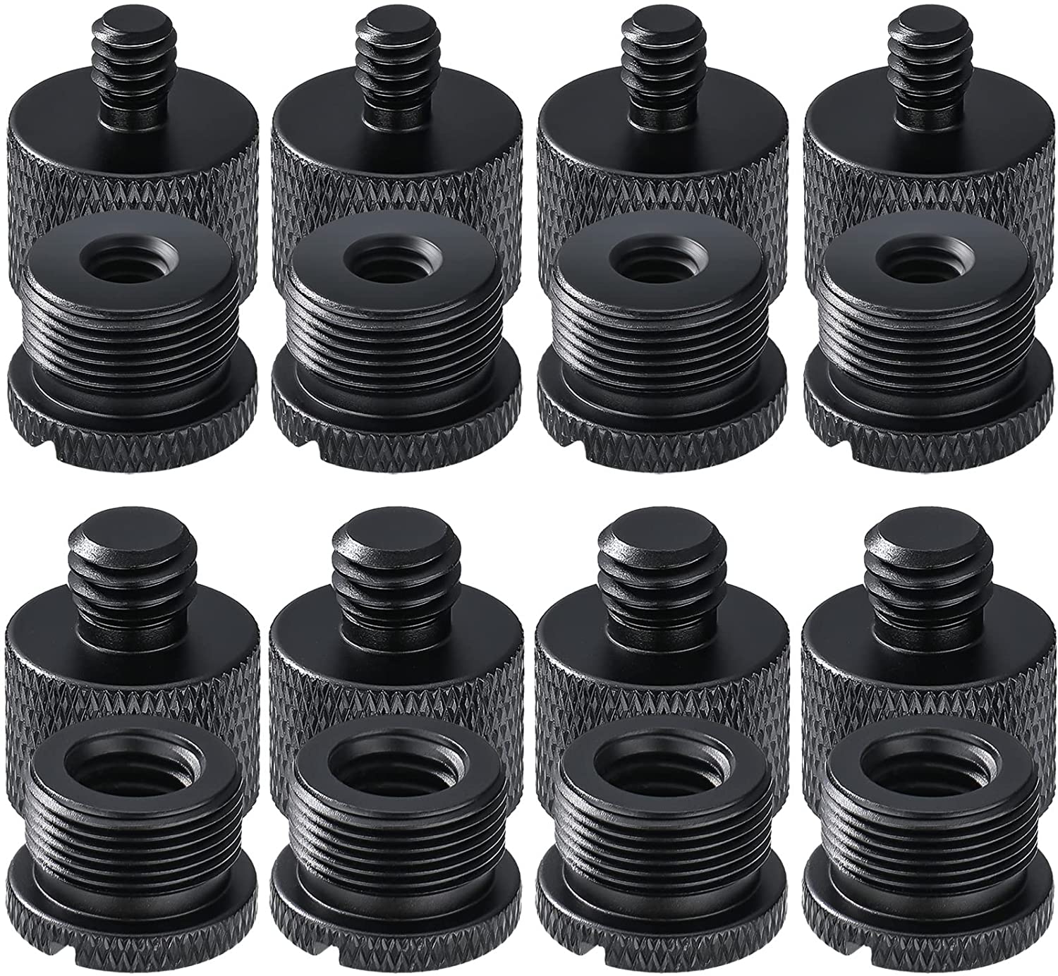 16 Pieces Mic Stand Adapter Mic Thread Adapter Set, 5/8 Female to 3/8 Male and 3/8 Female to 5/8 Male, 5/8 Female to 1/4 Male