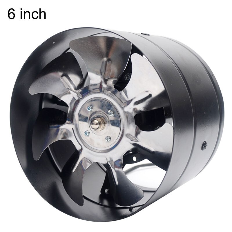 4Inch/6Inch Inline Duct Fan Booster Exhaust Blower Air Cooling Vent Metal Blades