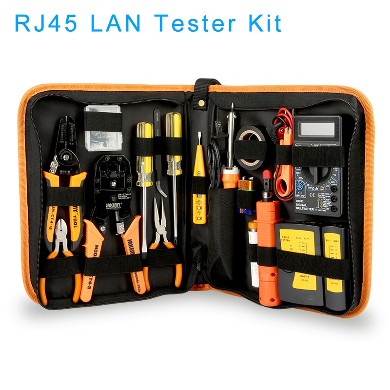 17 in 1 repair Tool Kit Electronic RJ45 RJ11 LAN Tester Networking tester Network Cable Tracker Plier Crimp Crimper Plug Clamp