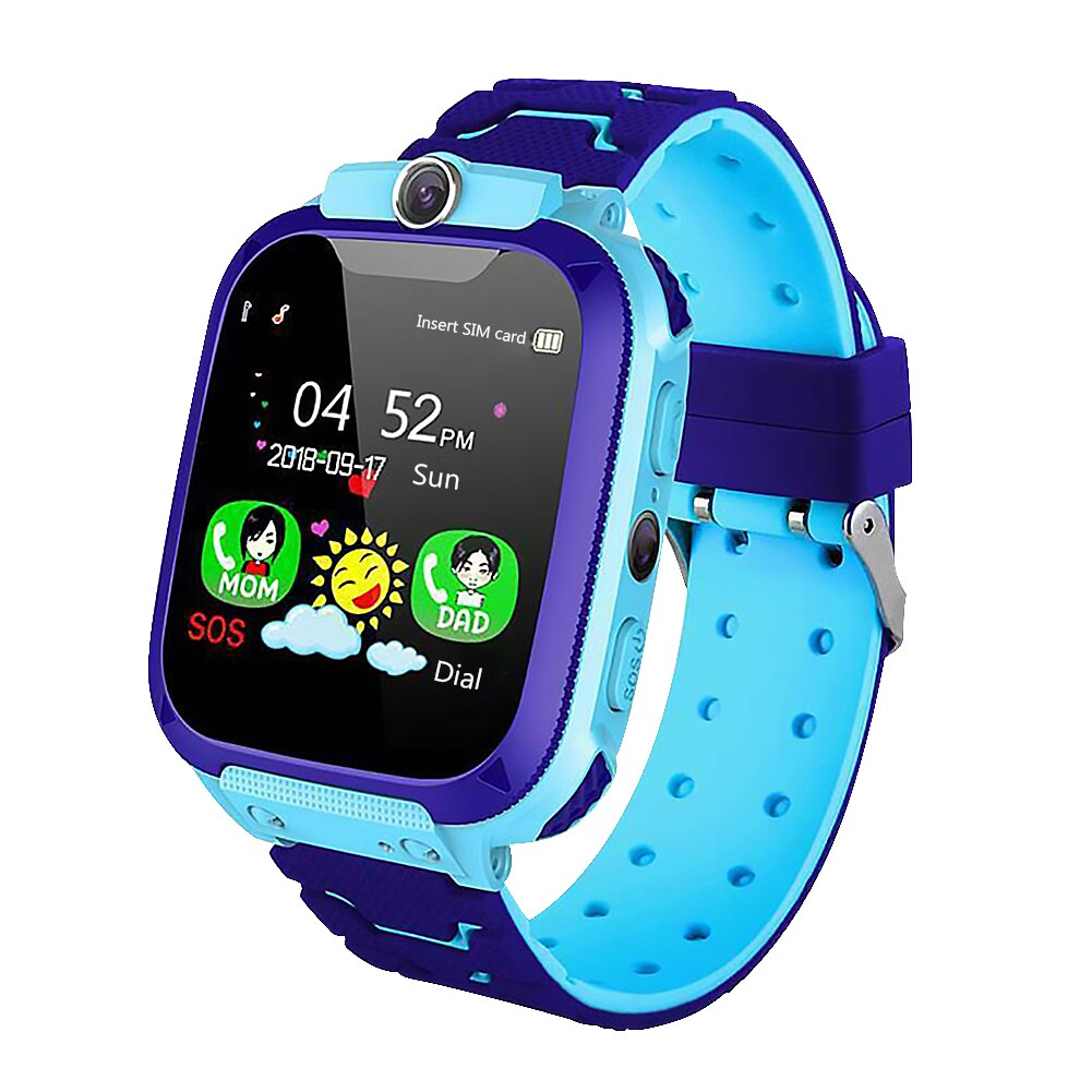 Q12 freundlicher Clever Uhr SOS Telefon Uhr Smartwatch Für freundlicher Jungen Mädchen Armbinde Armbinde Clever IP67 Tracker freundlicher Uhren: Blau