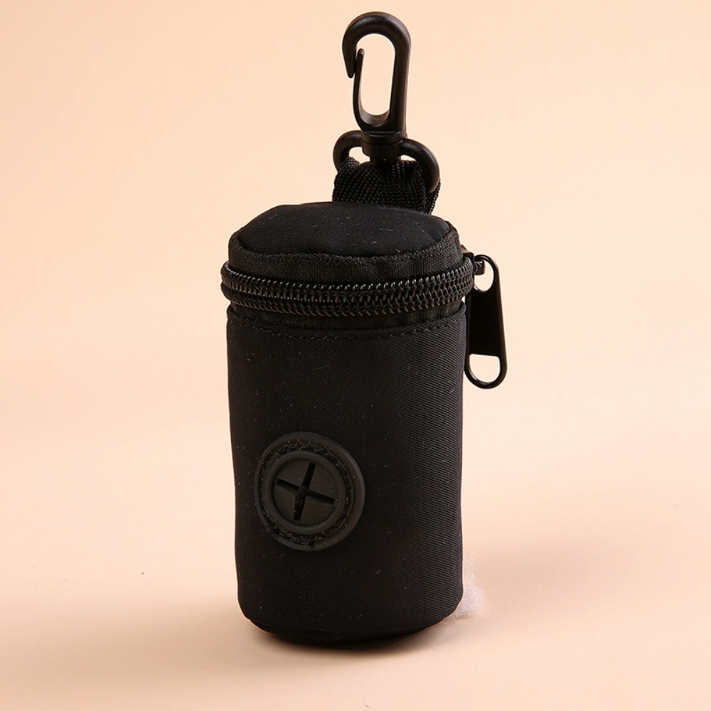 Dispensador de bolsas para excrementos de perro, accesorio portátil para caminar, soporte para bolsas de residuos, organizador de bolsas de basura con cremallera, suministros para mascotas: Verde militar