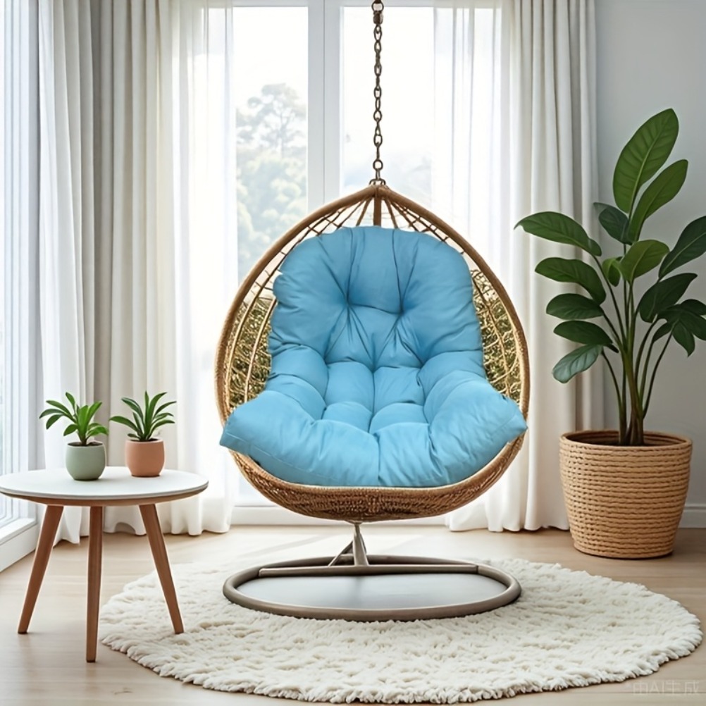 Ganzjahres-Chaiselongue, Balkon-Garten-Sitzkissen, Hängesessel-Sitzkissen (Hängesessel nicht enthalten)
