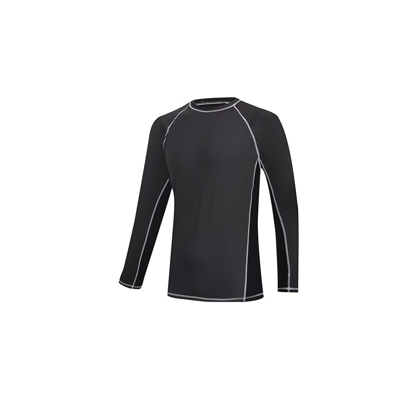 Los hombres UV UPF 50 + protección solar camisas poliéster nadar lycra exterior de larga distancia de manga de tamaño: BT2 CharcoalGrey / US SIZE XXL