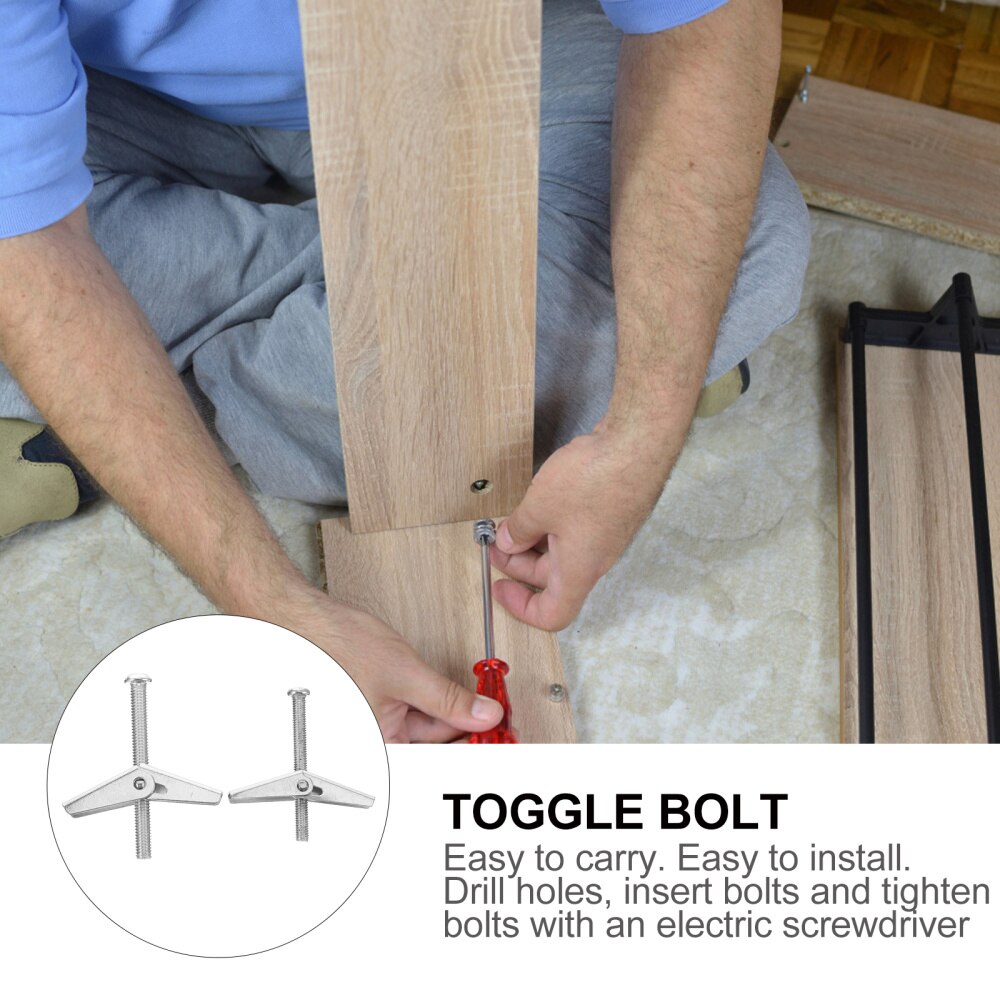 20pcs Toggle Bolts Premium Durable Practical Wing Nut Kit Hanging Heavy Items Bolt for Installation Indoor