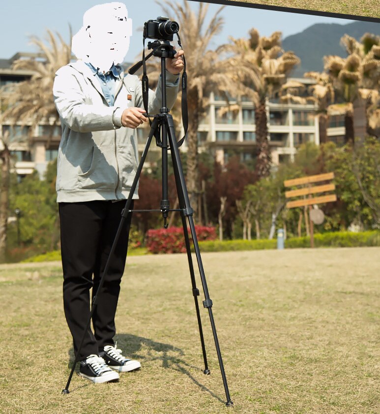 Stativ stativ for kamera videokamera wf -3520 svart stativ tripe extensor para foto with handle head