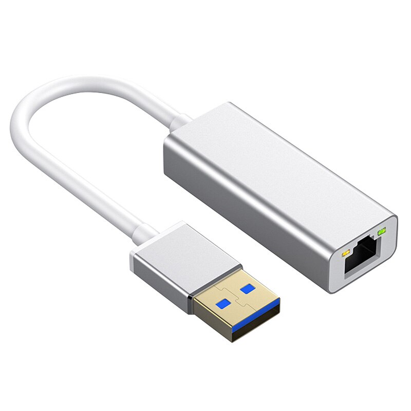 Portable USB3.0 Conversion RJ-45 Gigabit Drive-Free Aluminum Alloy Ethernet Network Card Converter for All Computers: Default Title