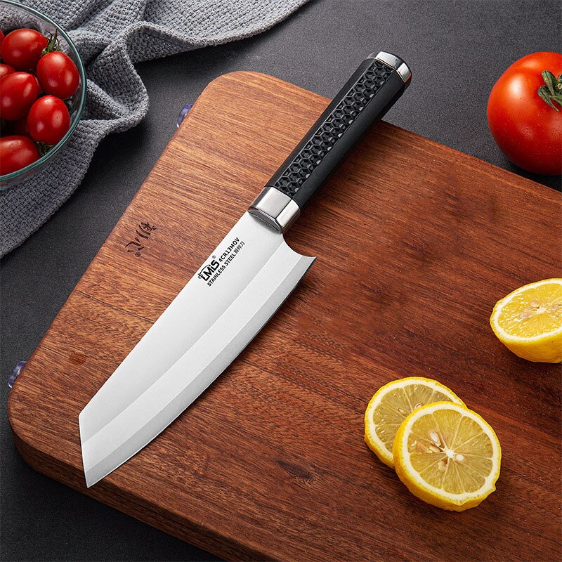 Stainless Steel Bone Chopping Knife Ergonomic Handle Kitchen Knife Sharp Slicing Chef Knife Ribs Poultry Meat Cleaver: Chef knife