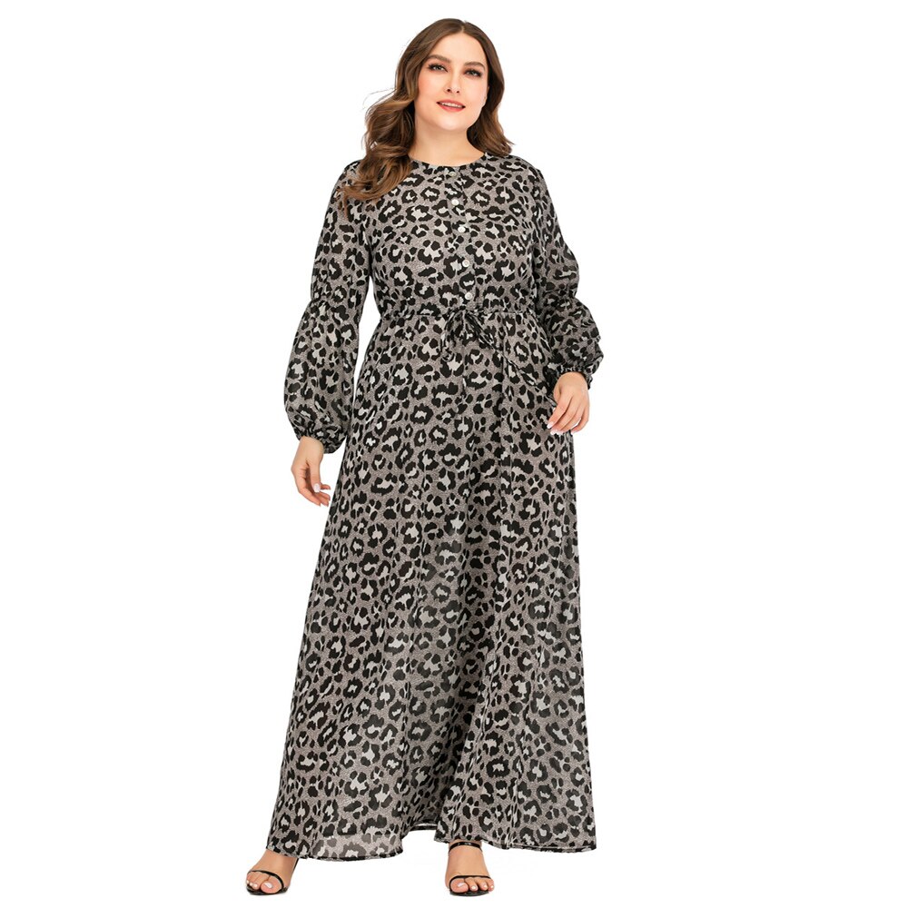 Zomerjurk voor dames, rok, Abaya, lange mouwen, moslimjurk