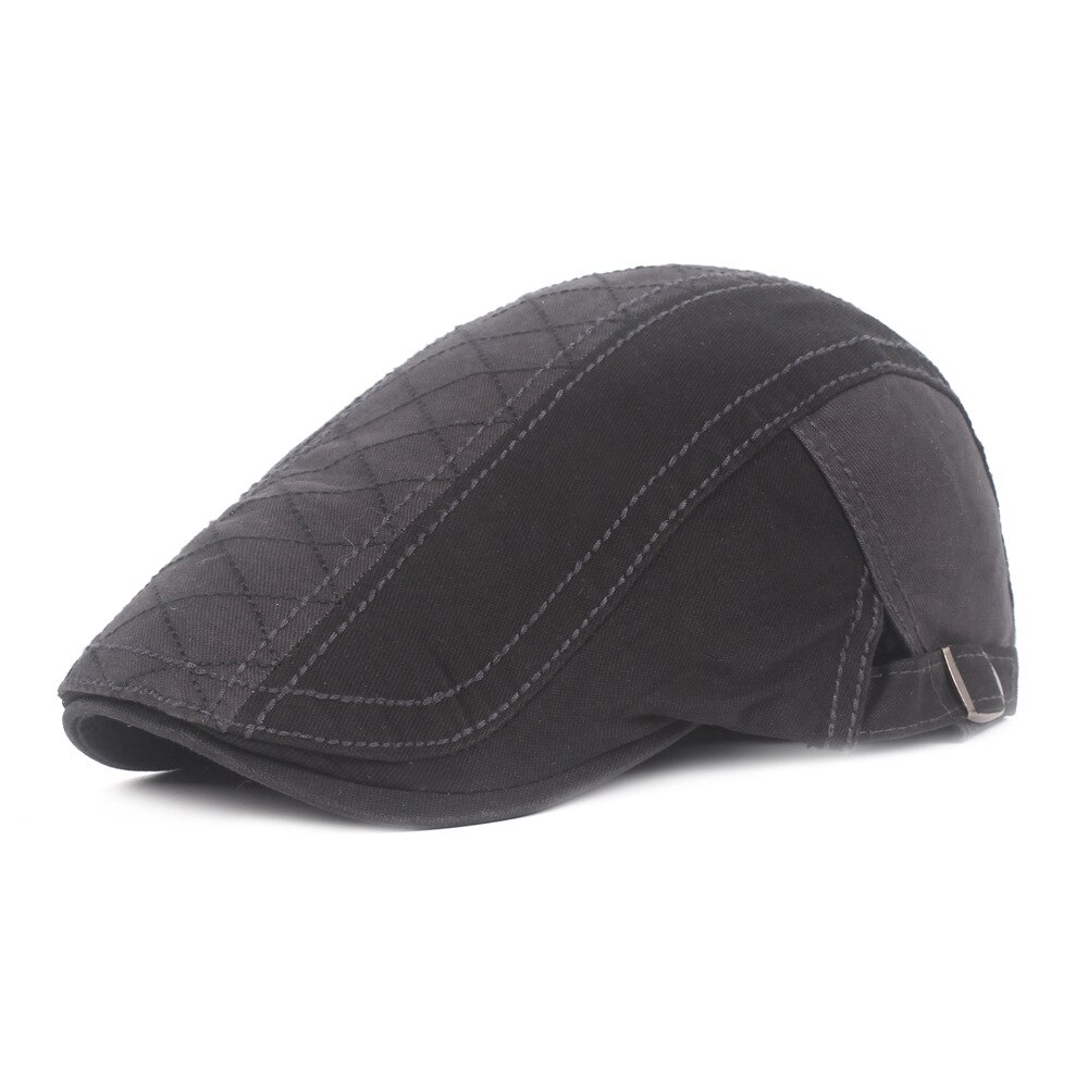 Peaky Blinders-Gorra de verano para hombre, gorro plano de algodón liso, para primavera y otoño: Gris